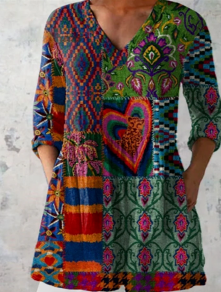 Delphine | Blusa Larga con Cuello en V