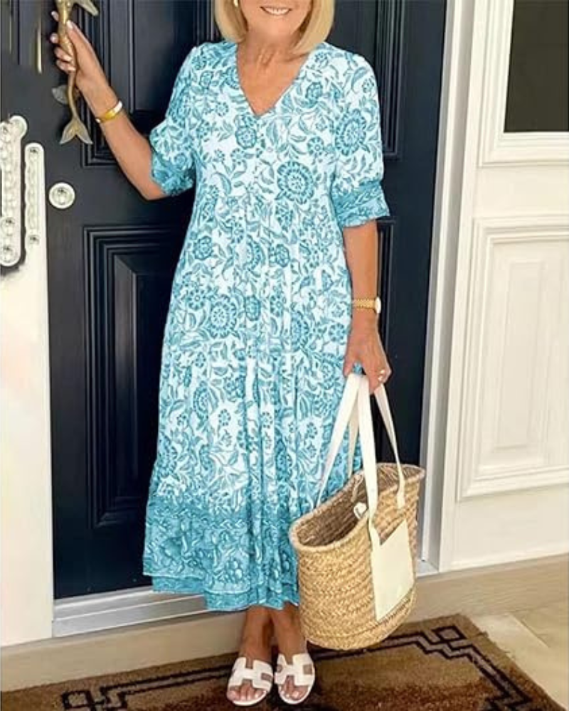 Arias Vestido Bohemio con Escote en V