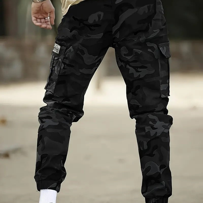 Pantalones de trabajo tácticos resistentes – Mezcla de nylon y algodón, muchos bolsillos funcionales y perfectos para trabajos al aire libre