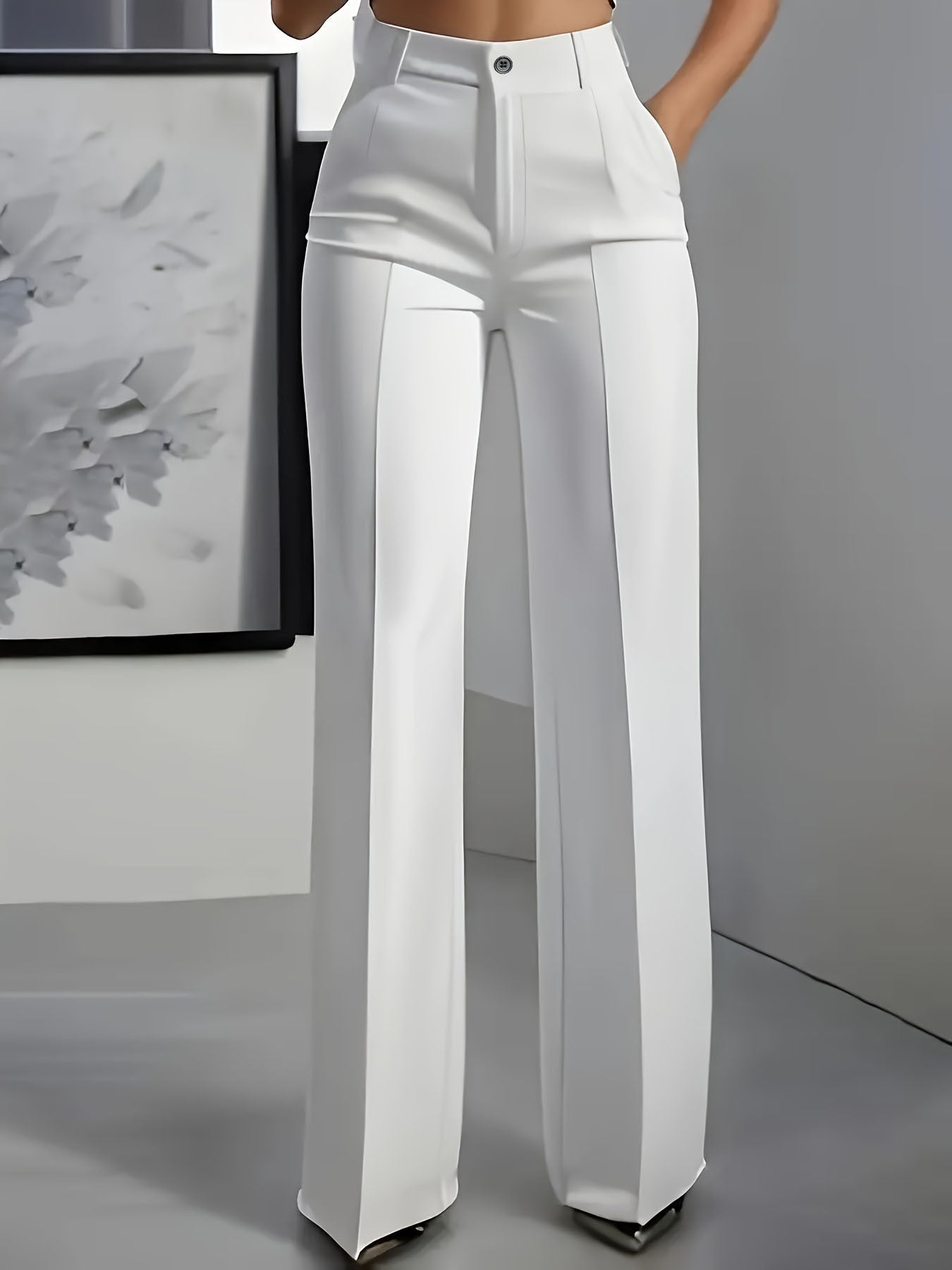 Pantalones de Mujer de Cintura Alta Stretch