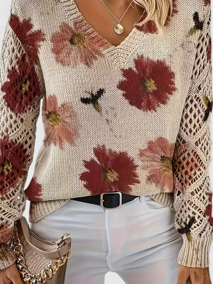 Cárdigan Elegante con Estampado Floral