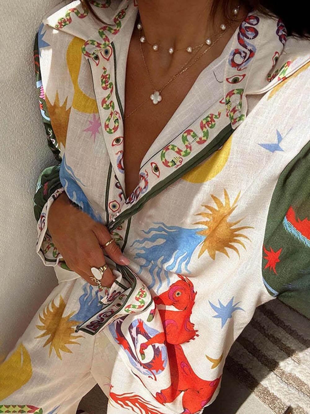 Verónica – Conjunto elegante con estampado exclusivo
