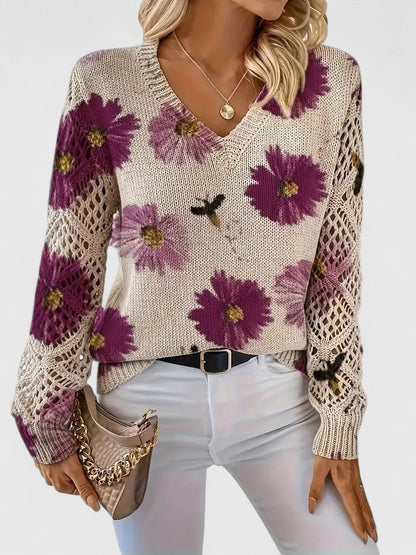 Cárdigan Elegante con Estampado Floral