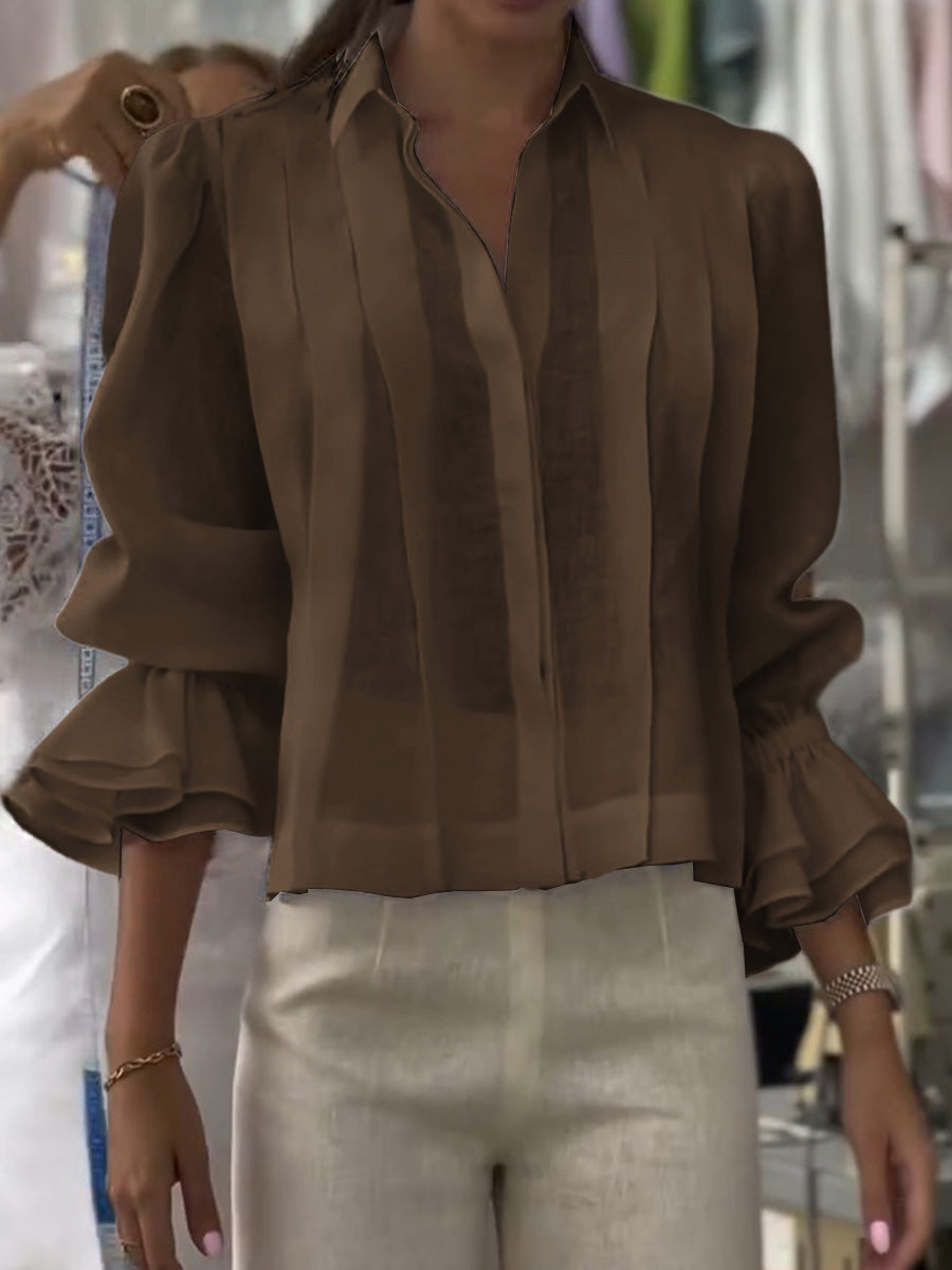 Verena – Blusa de solapa Lumière