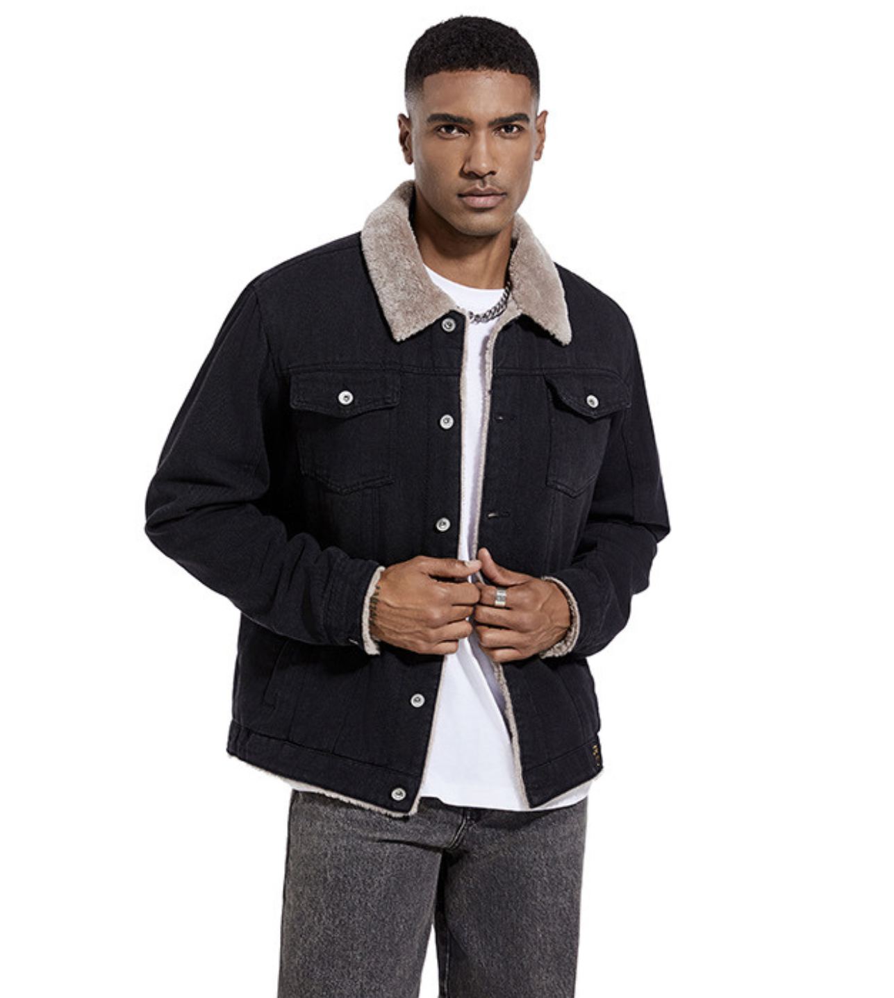 Andrés – Chaqueta de jeans acolchada con estilo clásico