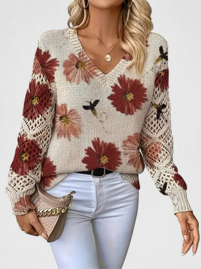 Cárdigan Elegante con Estampado Floral