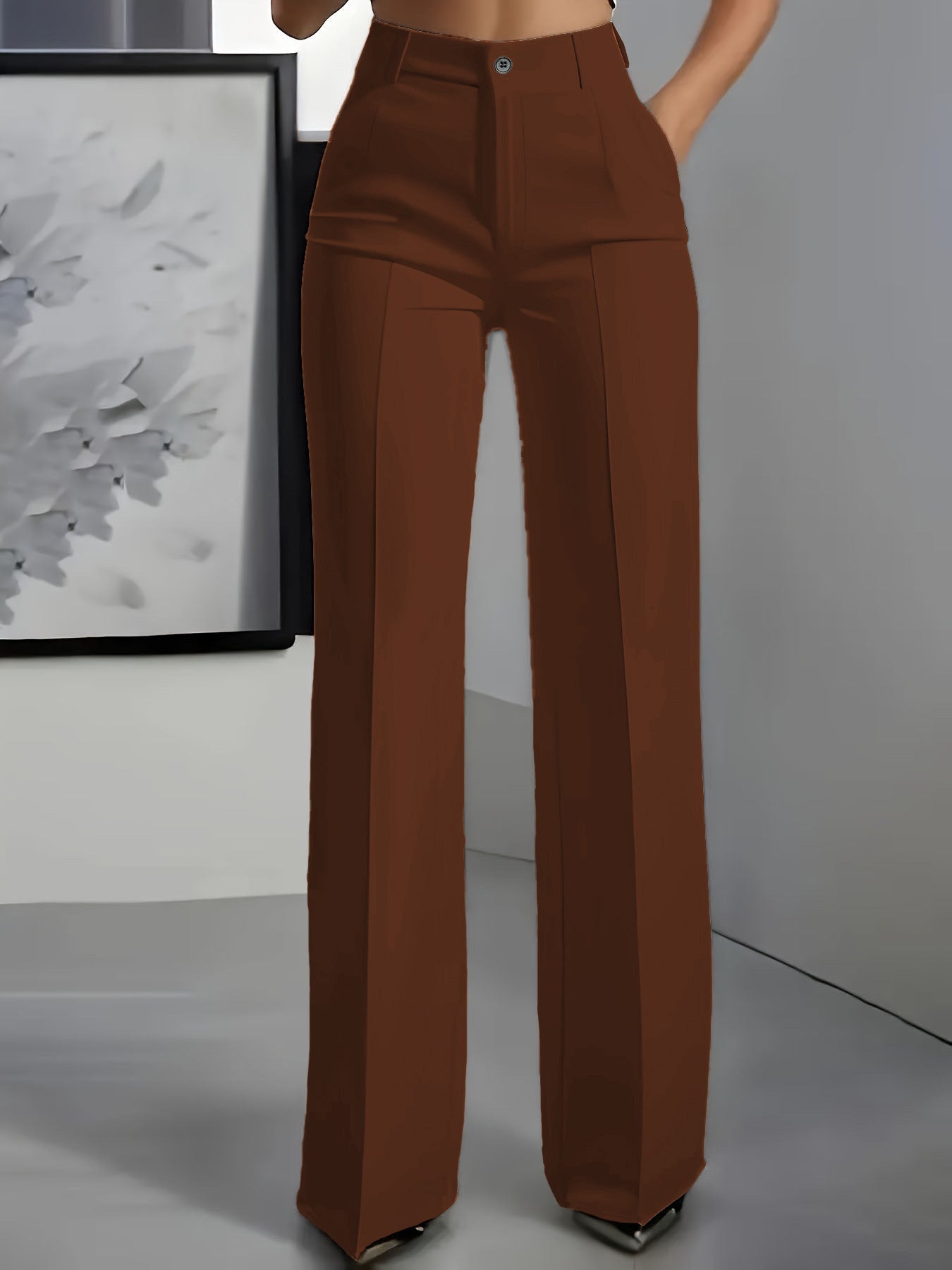 Pantalones de Mujer de Cintura Alta Stretch