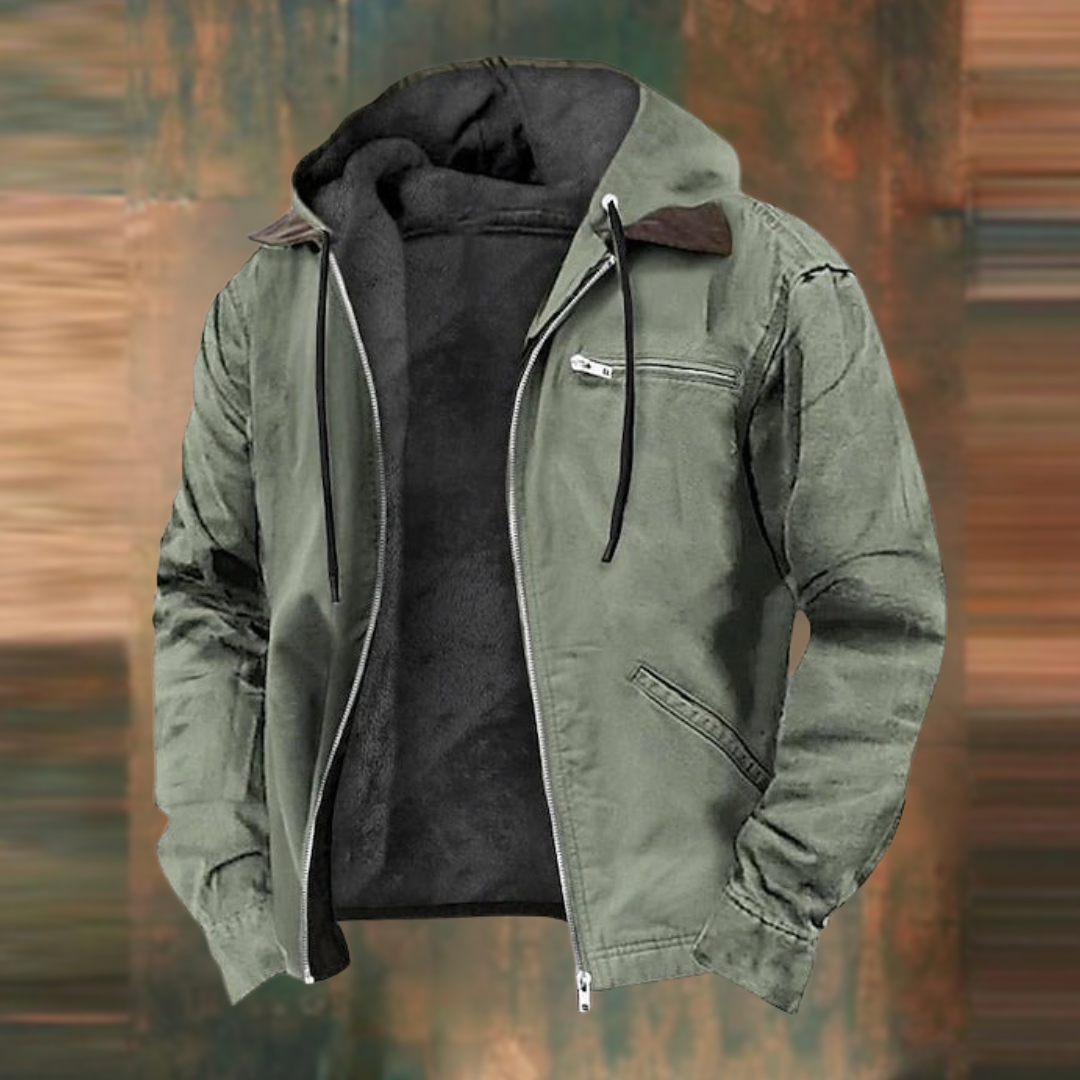 Nate | Chaqueta con Capucha y Cremallera