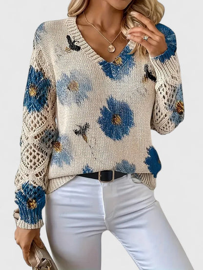 Cárdigan Elegante con Estampado Floral