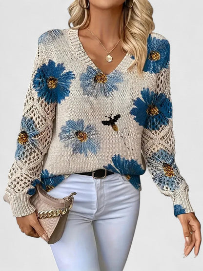 Cárdigan Elegante con Estampado Floral