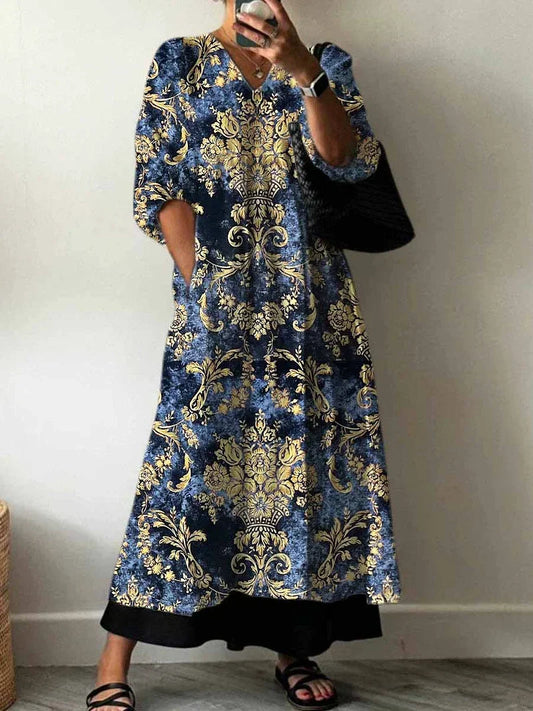 Brillar Vestido Elegante Estampado
