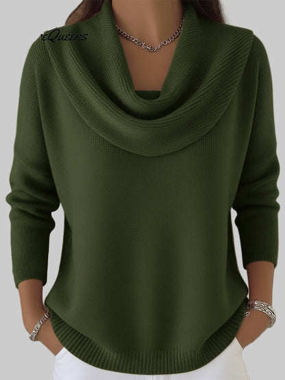 Celestine – Suéter Navideño con Cuello Volante y Toque Acogedor