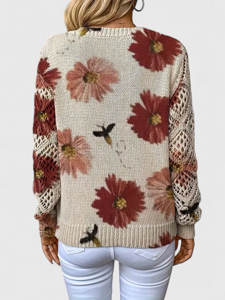 Cárdigan Elegante con Estampado Floral