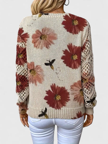 Cárdigan Elegante con Estampado Floral