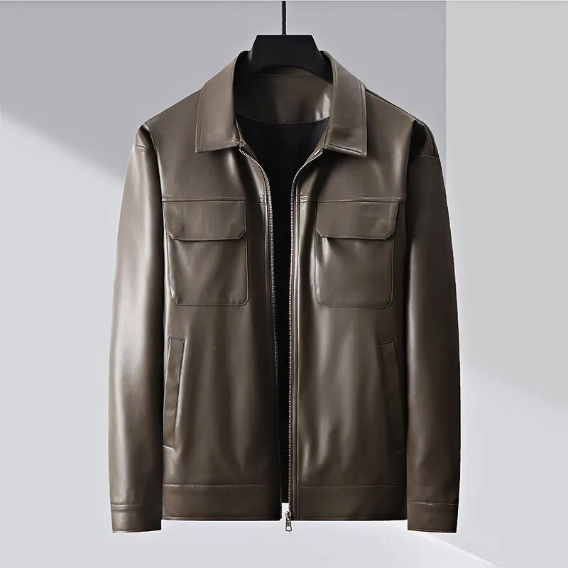 Alessandro – Chaqueta de Cuero Sintético con Elegancia Atemporal