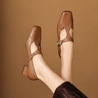 Veyla | Tacones de Piel Genuina