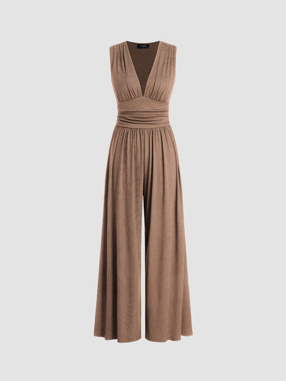 CARIDAD – Mono Chic Sin Mangas de Pierna Ancha