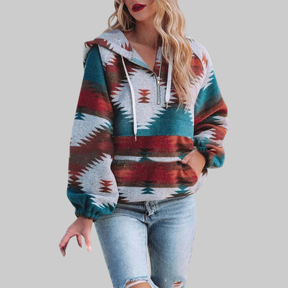 SAKU™ - Sudadera con capucha de manga larga y cremallera, cómoda y oversize