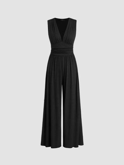 CARIDAD – Mono Chic Sin Mangas de Pierna Ancha