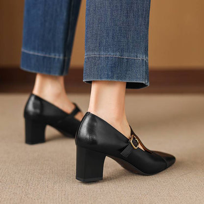 Veyla | Tacones de Piel Genuina