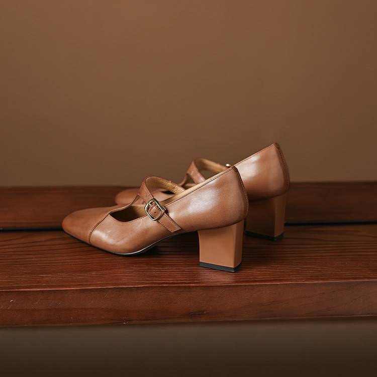 Veyla | Tacones de Piel Genuina