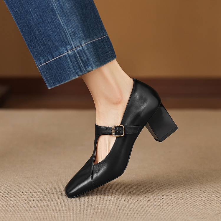 Veyla | Tacones de Piel Genuina