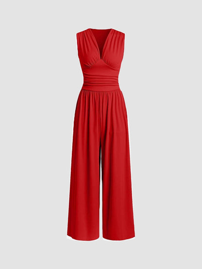 CARIDAD – Mono Chic Sin Mangas de Pierna Ancha
