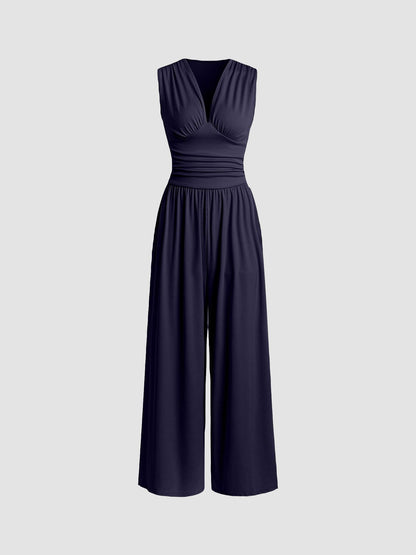 CARIDAD – Mono Chic Sin Mangas de Pierna Ancha