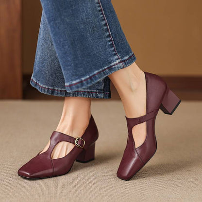 Veyla | Tacones de Piel Genuina