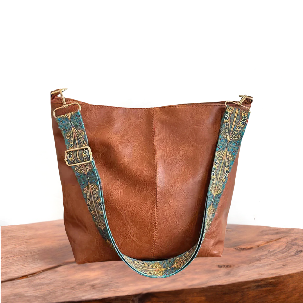 Bolsa de Hombro Vintage de Piel Greta