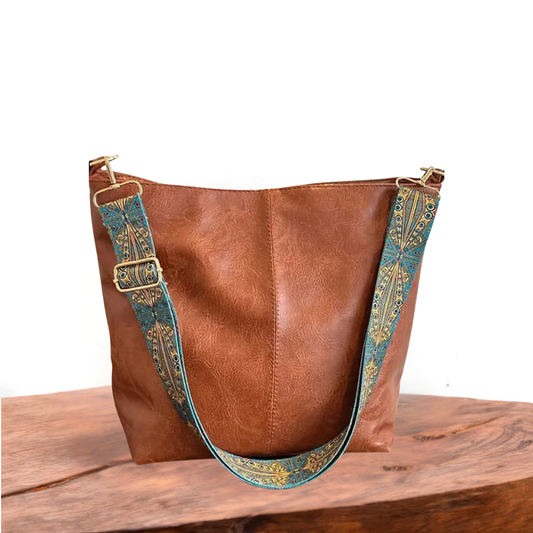 Bolsa de Hombro Vintage de Piel Greta