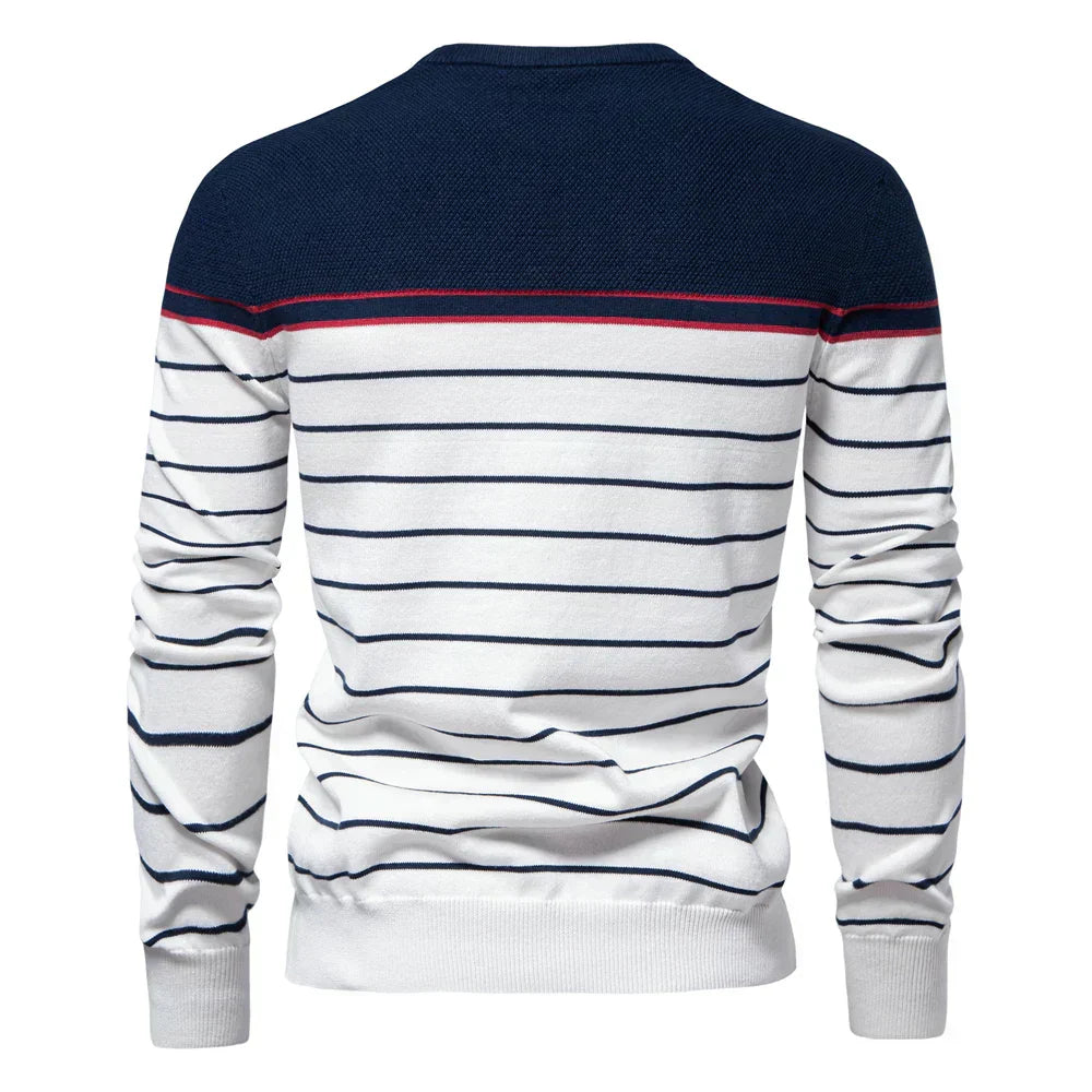 Suéter para hombre con elegante patrón de rayas