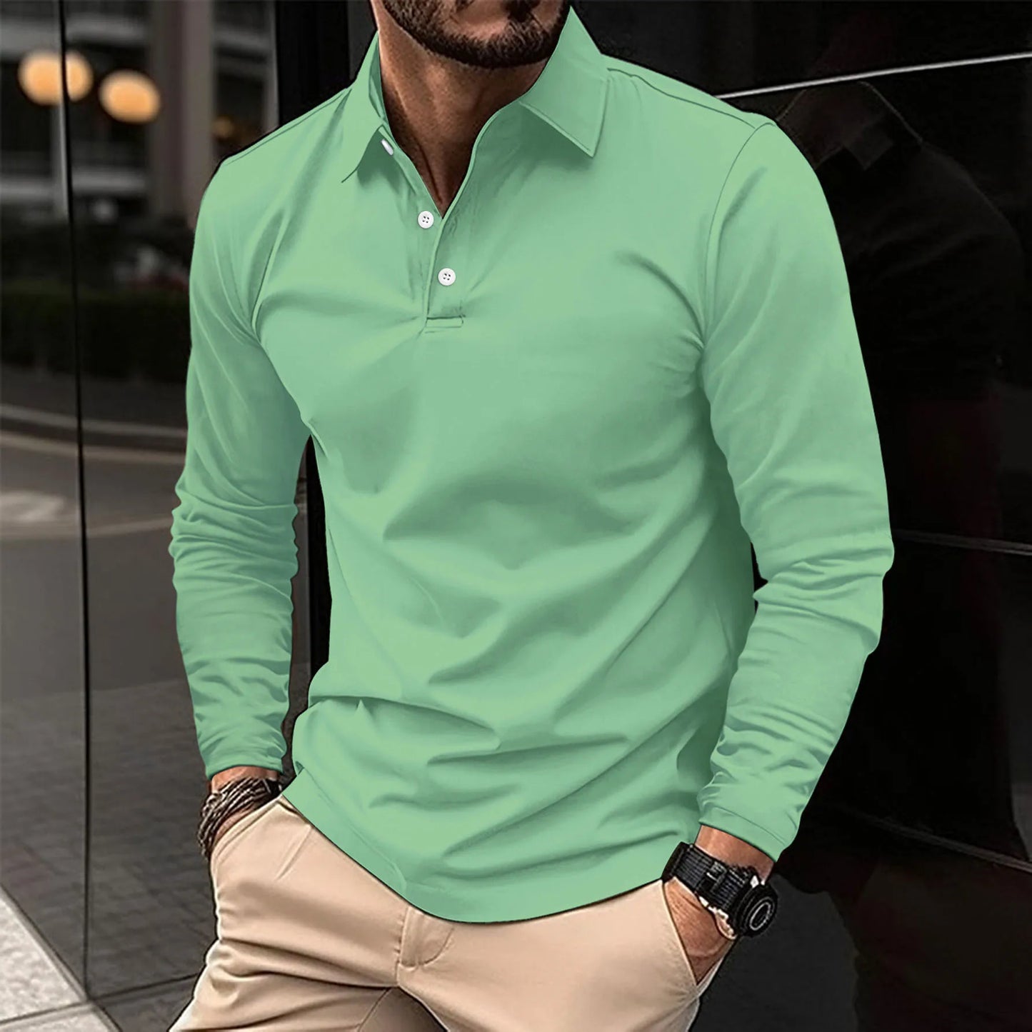 Ethan™ | Polo Casual de Manga Larga
