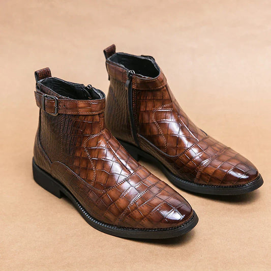 Dylan – Botines de Cuero Sintético con Elegancia Contemporánea