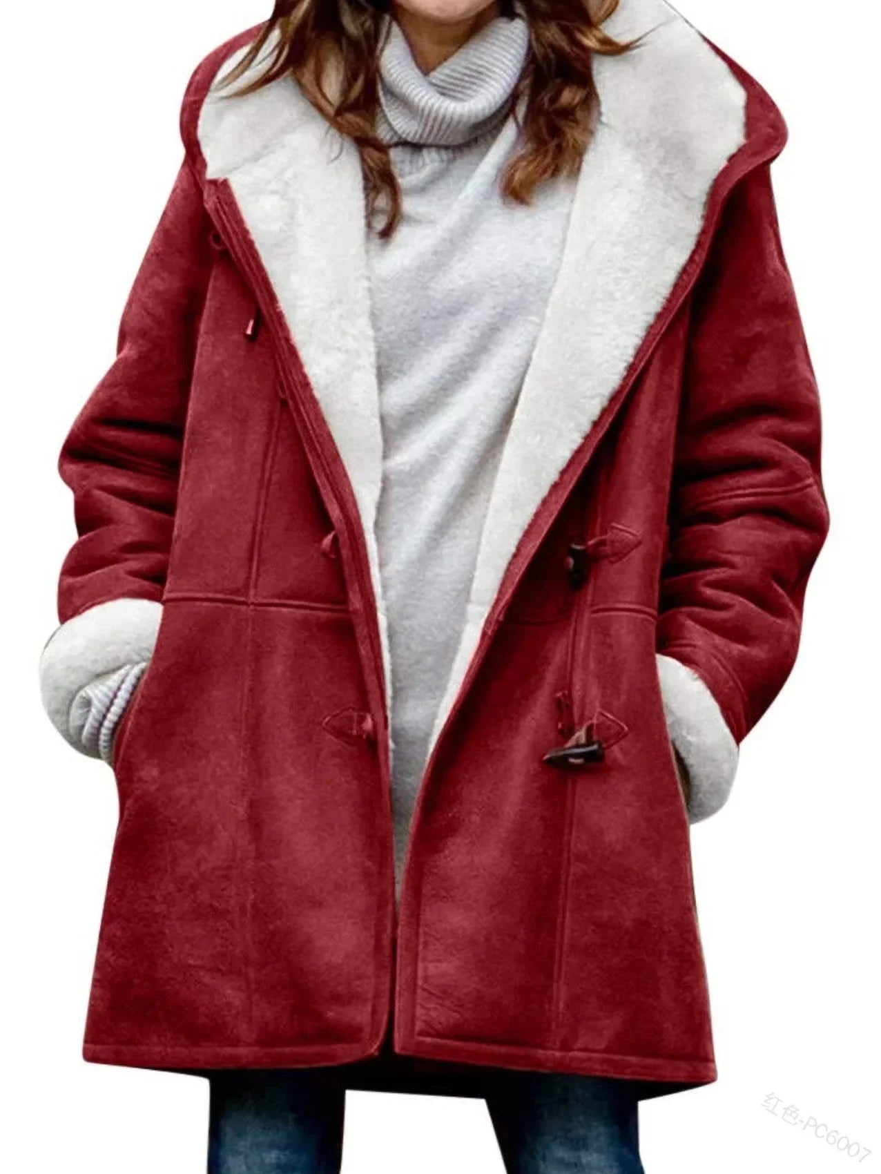 Daphne – Abrigo de Invierno con Capucha de Forro Polar Vintage para Mujeres