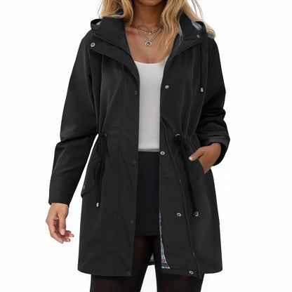 Iris – Chaqueta de lluvia ligera con capucha para mujer