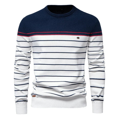 Suéter para hombre con elegante patrón de rayas