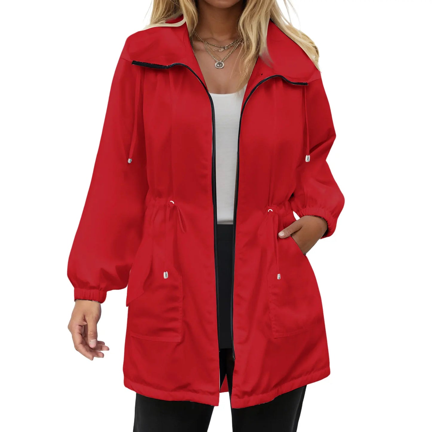 Iris – Chaqueta de lluvia ligera con capucha para mujer