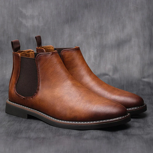 Wayne – Botas Chelsea de Cuero Clásicas y Versátiles
