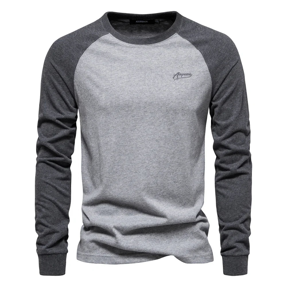 Camiseta de manga larga con mangas raglán