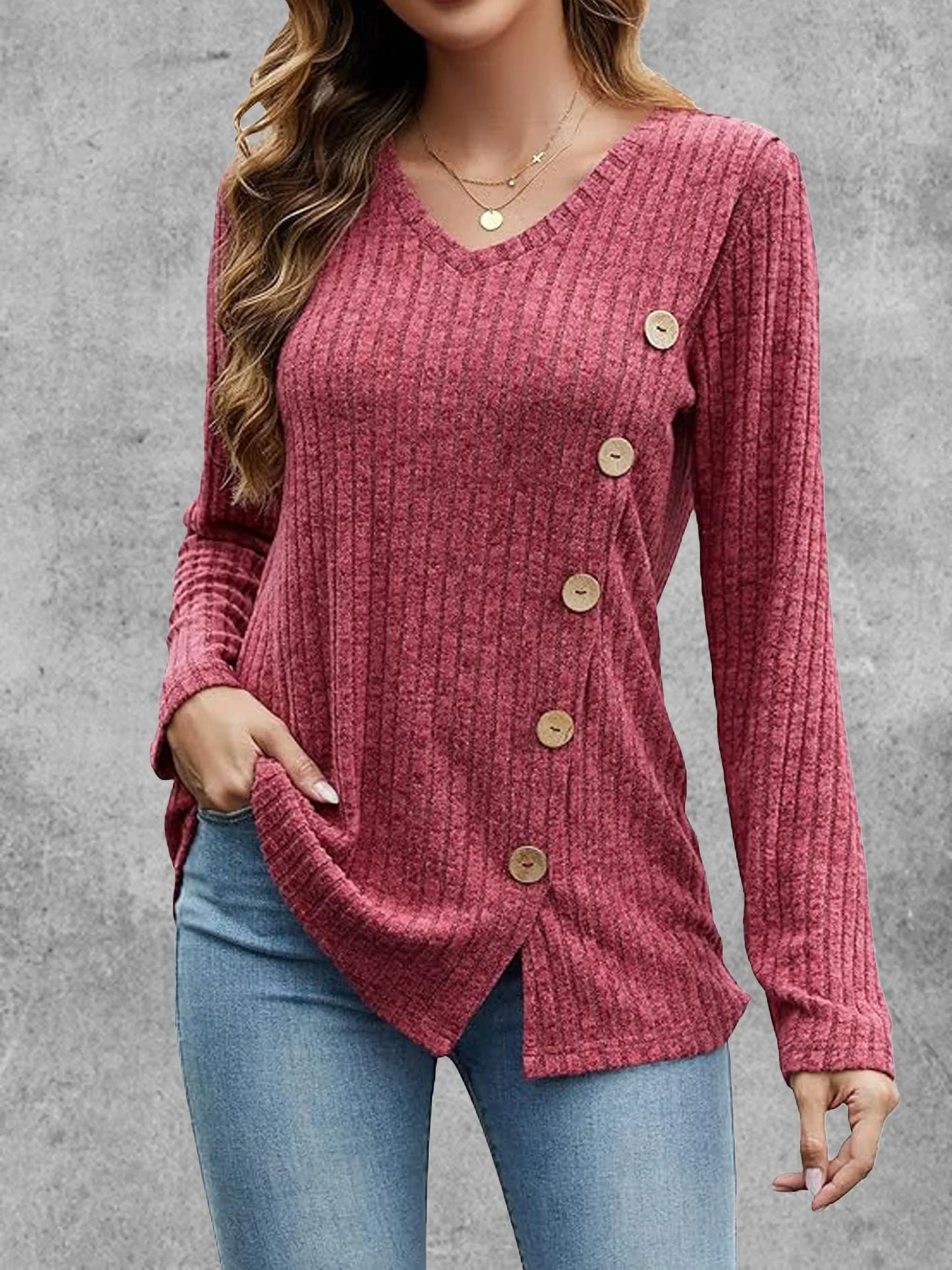 Juliana – Blusa Tunic de Manga Larga para Mujeres