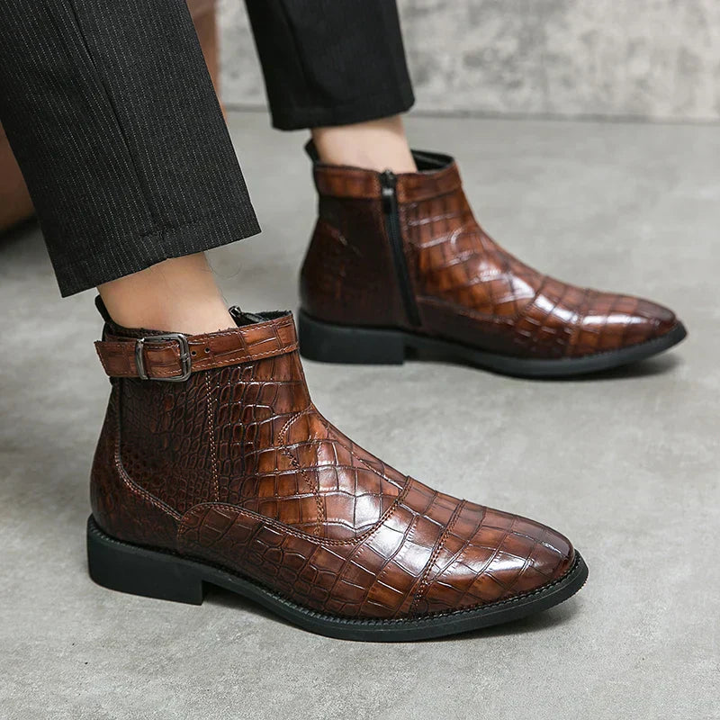 Dylan – Botines de Cuero Sintético con Elegancia Contemporánea