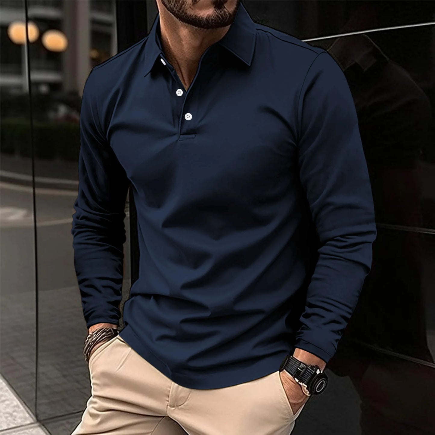 Ethan™ | Polo Casual de Manga Larga