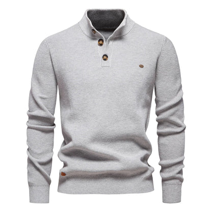 Suéter elegante para hombres con diseño de botones