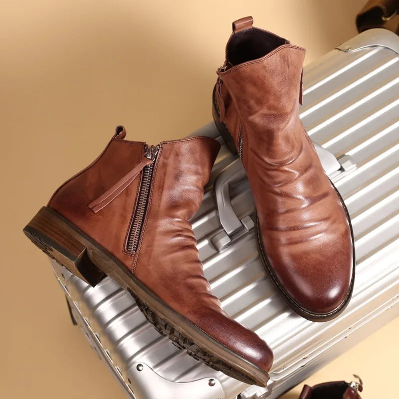 Gordon – Botines Chelsea de Cuero con Elegancia Clásica