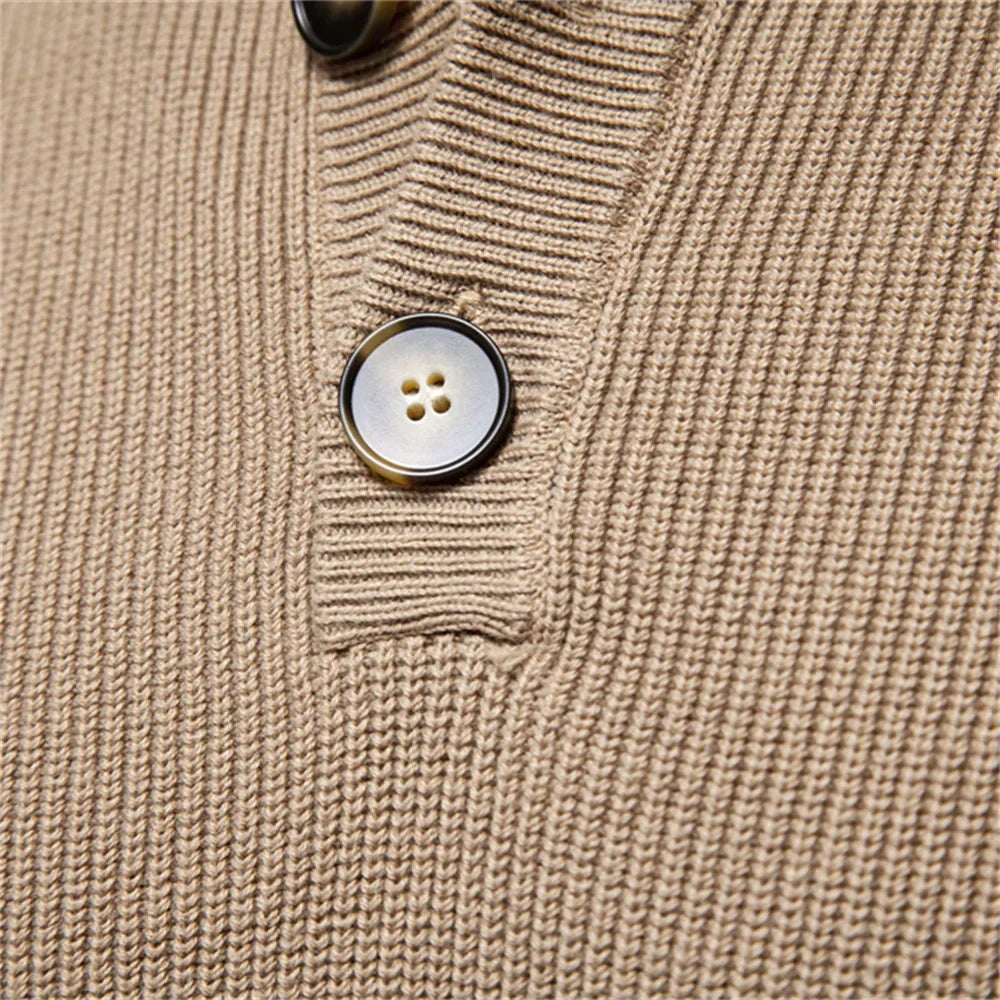 Suéter elegante para hombres con diseño de botones