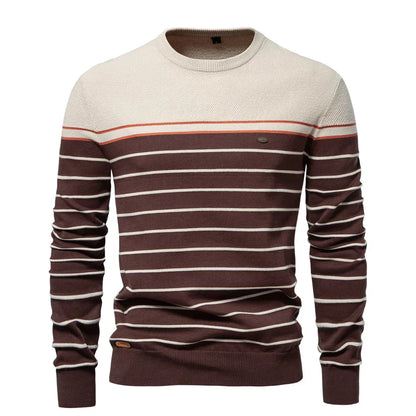 Suéter para hombre con elegante patrón de rayas
