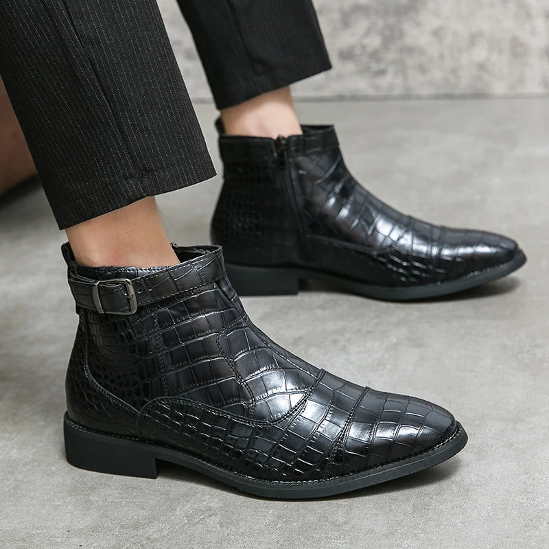 Dylan – Botines de Cuero Sintético con Elegancia Contemporánea