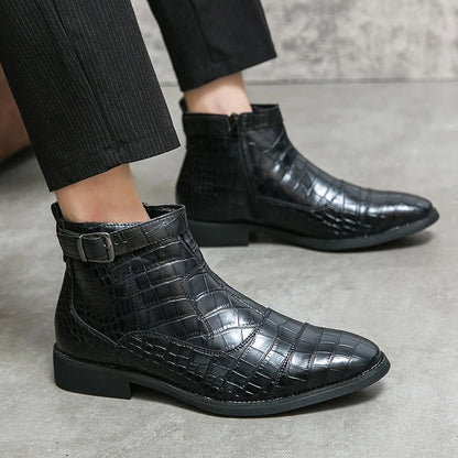 Dylan – Botines de Cuero Sintético con Elegancia Contemporánea