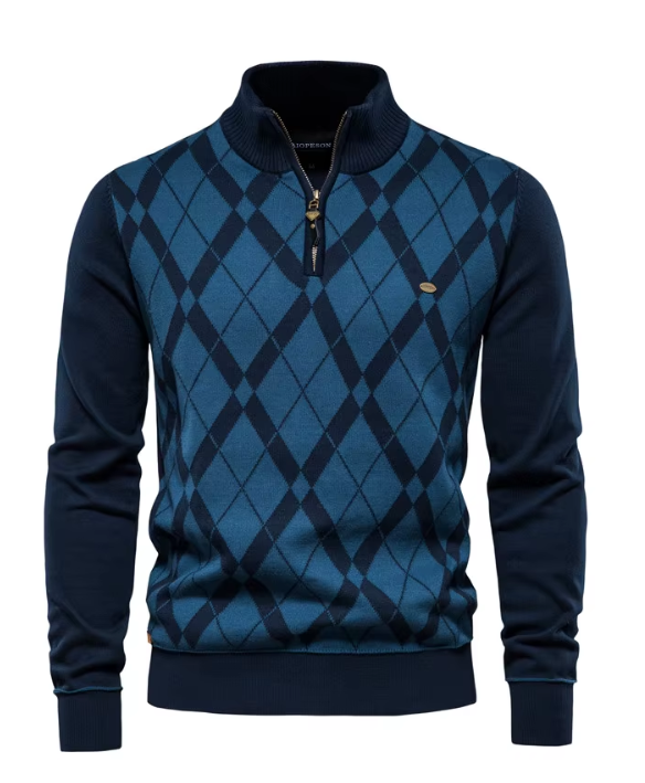 Suéter Elegante para Hombre con Media Cremallera